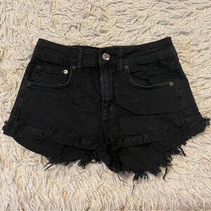 American eagle hi rise festival size 4 black shorts euc
